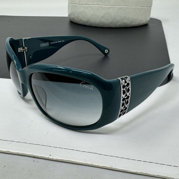 Coach Jacqueline S 828 TEAL Sunglasses With Coach Case main image 5